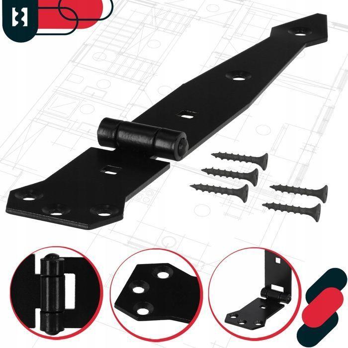 Balamale de ușă - KOTARBAU - 200 mm - Oțel inoxidabil - Termolacuite - Negre