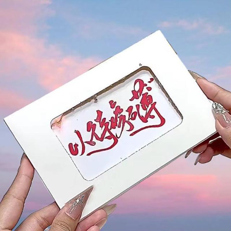 Flame Burning Greeting Card Diy Handmade Burning With Matches Happy Birthday Envelope Paper Material Wrapped Greeting Card Gift