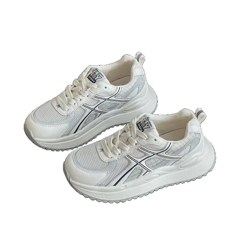 Women's Shoes Spring 2025 New Lightweight Soft-soled Casual Sports Shoes Running Shock-absorbing Forrest Gump Shoes Student Dad Shoes Women