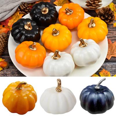 12 Stück künstliche Kürbisse, leichte, langlebige Schaumstoff-Kürbisse für Herbst, Hochzeit, Thanksgiving, Halloween, Dekoration