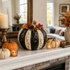 Elegante Thanksgiving-Tischdekoration Herbstkürbis-Dekor, Harzfigur Herbsternte, Vintage Saisonale Feiertags-Schreibtischakzente Mittelstück für Halloween