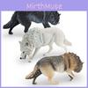 Pvc Wildlife Animal Model Set For Kids With Realistic North American Wolf Decor