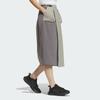Adidas City Escape Cargo Skirt Color Block Logo Split Sports Midi Skirt Women Skirts Pebble-Grey JE8585