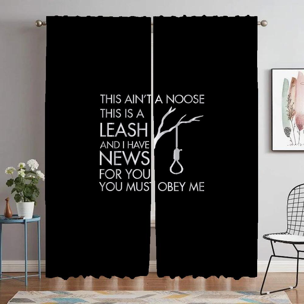 Twenty One Pilots Curtains for Living Room Curtain Shades Tulle for Bedroom Blackout Curtains 2 Pieces Partition Kitchen Elegant