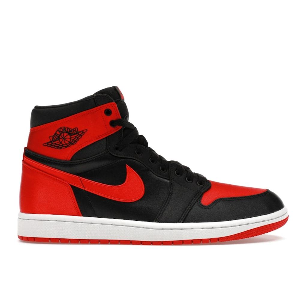 Air Jordan 1 Retro High OG Satin Bred 2023 Women Sneakers Black University-Red White FD4810-061