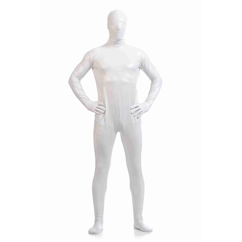 Латексный Zentai-костюм для всего тела Однотонный блестящий боди Костюм для Хэллоуина Сценический костюм