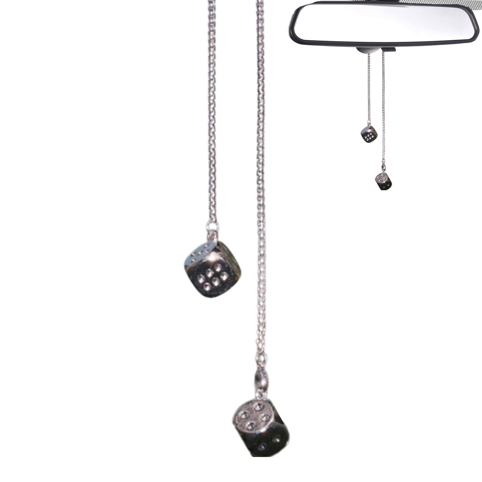 

Dice Car Hang Ornaments, Dice Car Rearview Mirror Pendant, Metal Dice Shaped Pendant, Dice Please refer to the description серебряный