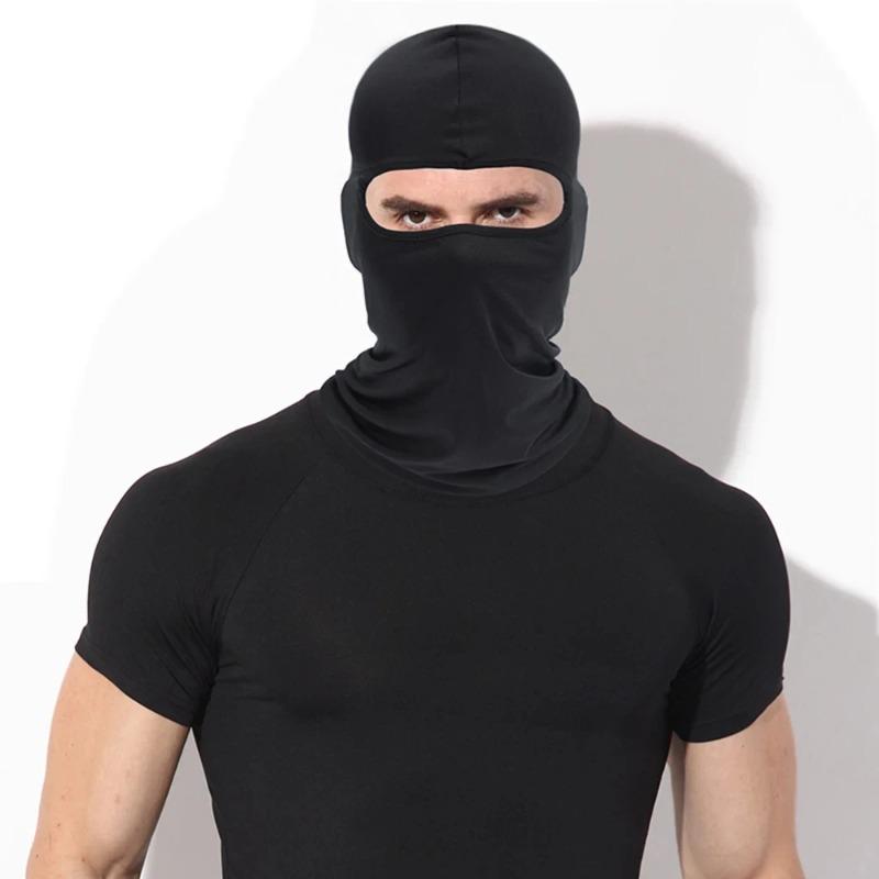 Balaclava en Soie Glacée Protection Solaire Masque Facial Respirant Doublure de Casque Écharpe de Cou pour Moto Cyclisme Sports d'Extérieur Couvre-chef