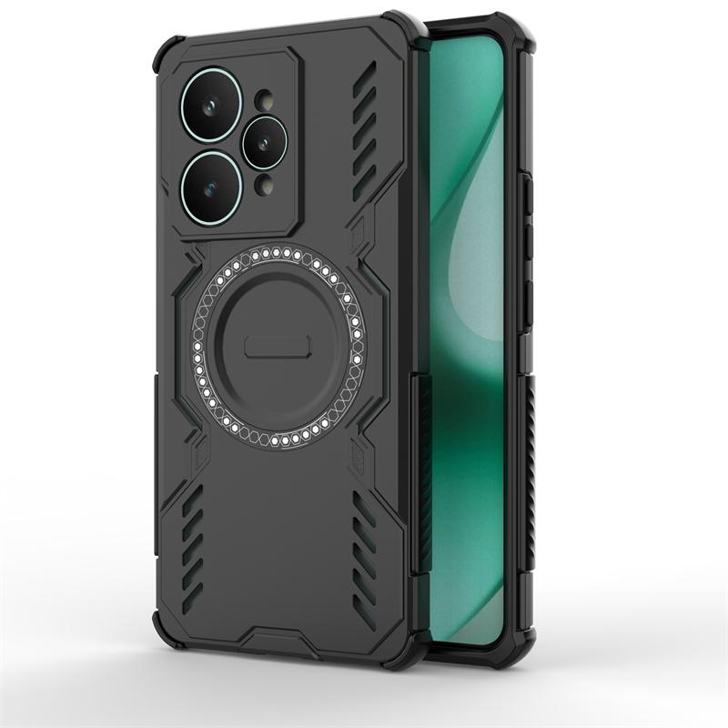 Shockproof Armor Case For Realme 15 5G Magnetic Adsorption Wireless Charge Cover Realme 15 Pro Case For Realme 15 Case 6.8 Inch