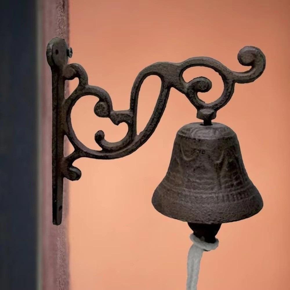 Weatherproof Cast Iron Door Bell Metal Wall Mounted Bell Vintage Doorbell  Garden Decor