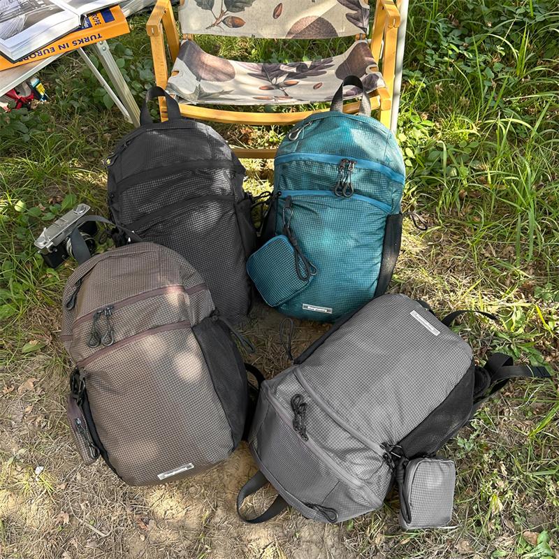 Outdoor Lightweight Travel Bag Unisex Sports Cycling Bag Solid Color Water-Repellent Backpack with Coin Purse