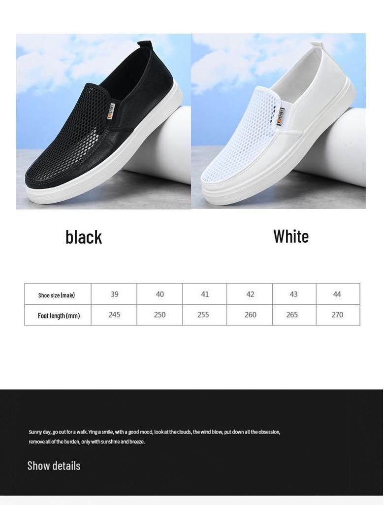 Men's 2025 Breathable Mesh Slip-on Shoes: Lightweight Summer Walking & Driving Footwear