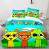 Music Game Sprunki 3D Print Cartoon Bedding Set Soft Comforter Cover Pillowcase Duvet Cover Set Bedclothes for Kids Adults Gift