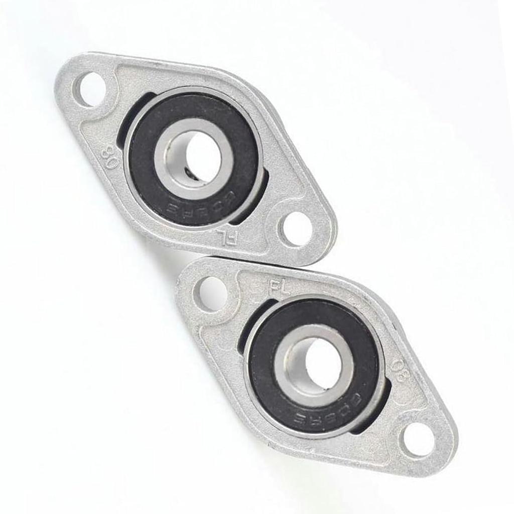 2pcs Flange Shape Unit KFL003 Bearing Unit Bore Bracket Insert Bearing Pillow Block Bearing