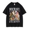 Klassisches Vintage Michael Jackson Grafik T-Shirt Herren Damen Kleidung Mode Retro Gothic Rock T-Shirts Männlich Punk Übergroßes T-Shirt