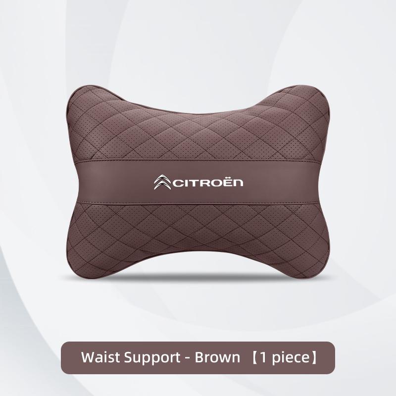 Car Headrest and Lumbar Support Set Comfort Neck Pillow Keychain For Citroen C4 C3 C5 C5X e-C4 X e-C3 C-Elysee Berlingo C1 C6 C2 YX3