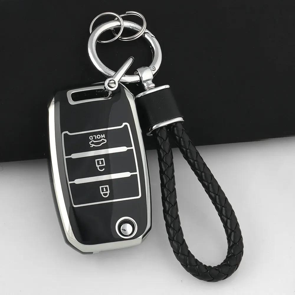 TPU Car Key Case Cover Shell Fob for KIA RIO 3 K2 K3 K4 K5 Sportege Picanto Optima Soul Ceed Sorento Forte Stinger Cerato