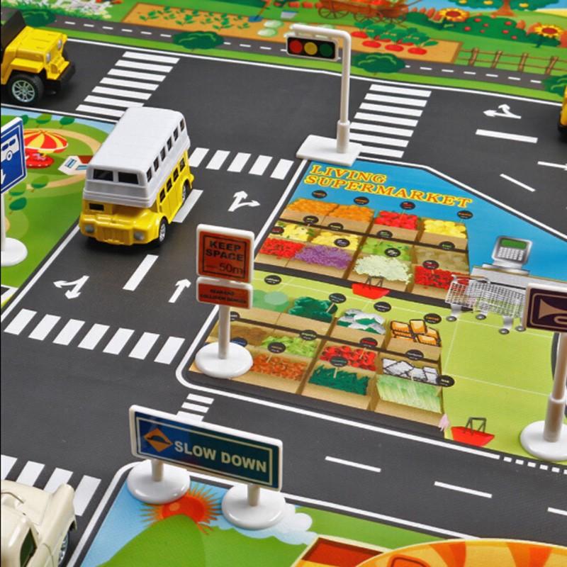 Su Geçirmez Oyuncak Harita Kırışıklıklar Zor Katlanır Dayanıklı Oyun Yolu