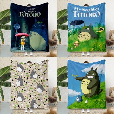Horká anime kreslená tištěná deka Piknikové deky Teplá deka Měkká a pohodlná T-TotoroS Deka Domácí Cestování Narozeniny