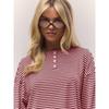 Women S Striped Loose Long Sleeve T Shirt Casual Fashion Top