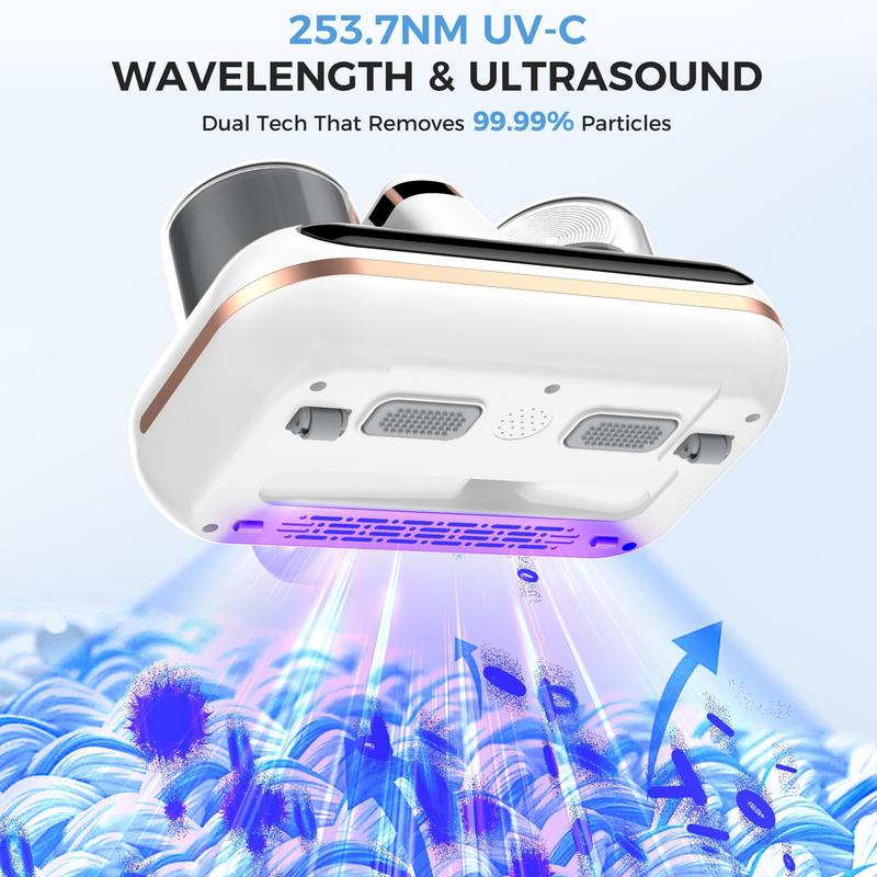 Bed Vacuum 5-in-1 Strong Suction Low Noise Mattress Vacuum Cleaner Handheld Vacuums with Hepa Mattress Cleaner for Dust Pet Hair