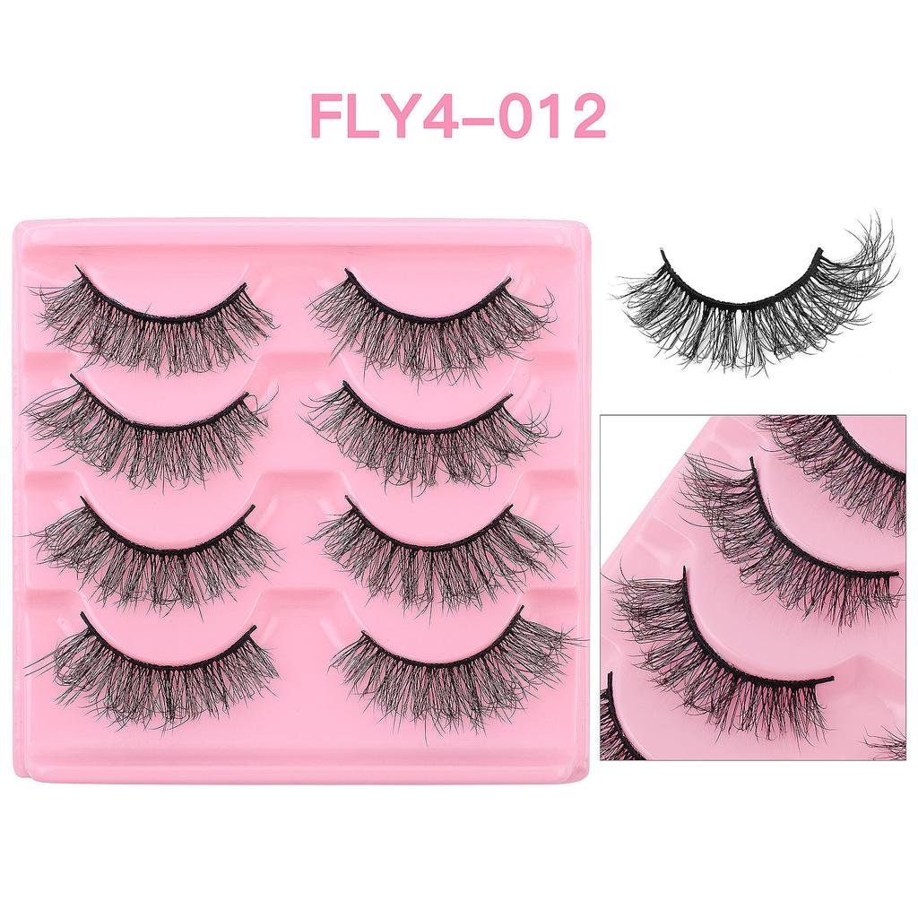 4 Pairs Of False Eyelashes, Thick Eyelashes, Exaggerated Fried Hair, Simulated Messy Eyelashes