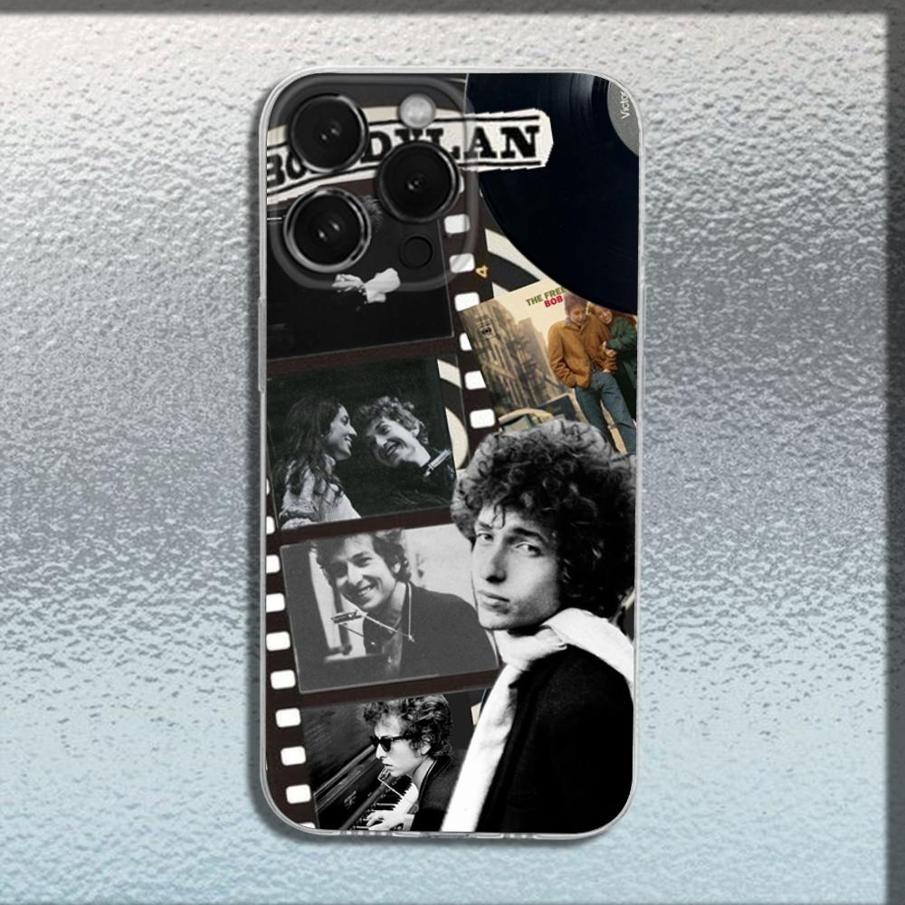 Singer B-Bob Dylan Phone Case For iPhone 16,15,14,13,12,11 Plus,Pro,Max,XR,XS,X,Plus,SE,Mini Transparent Soft Cover