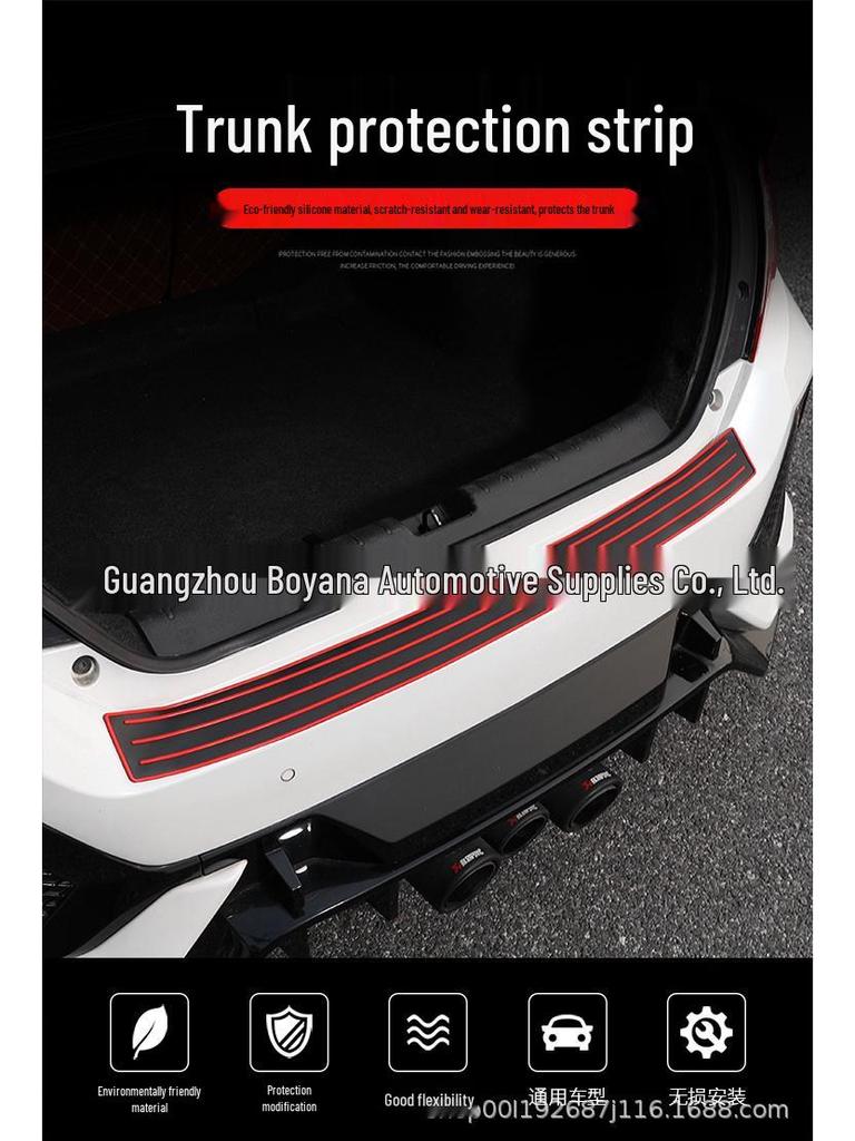 Universal Car Trunk Protector: Anti-Scratch & Collision-Resistant Edge Trim for Tailgate and Door Sill