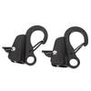 2PCS Boat Mudguard Clip Quick Release Stainless Steel Boat Bumper Hangers for 3 8in To 5 8in Rope Black