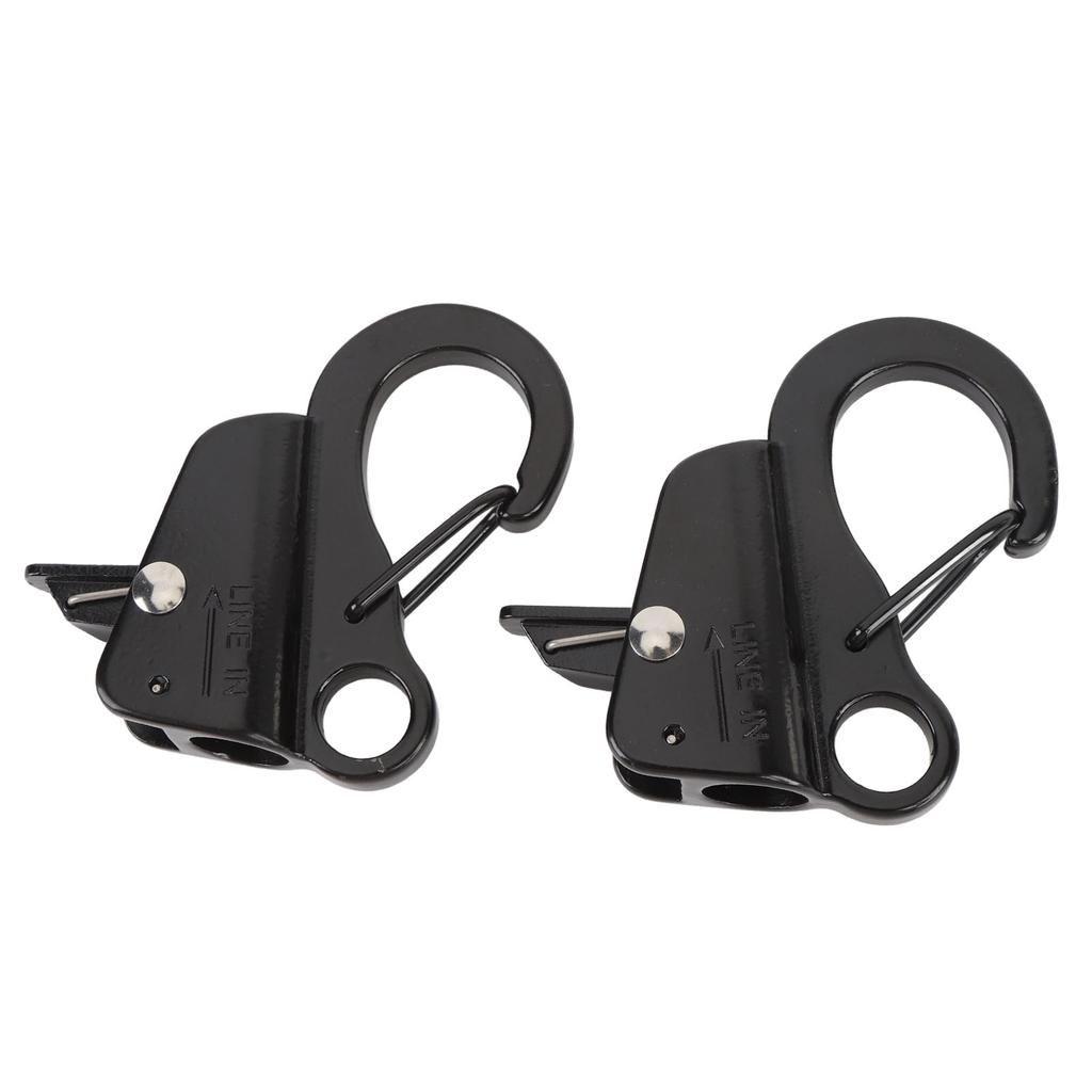 2PCS Boat Mudguard Clip Quick Release Stainless Steel Boat Bumper Hangers for 3 8in To 5 8in Rope Black
