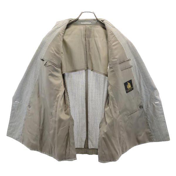 Lanvin Wool Check Pattern Suit Setup Double Button Jacket and Long Pants Men's Used