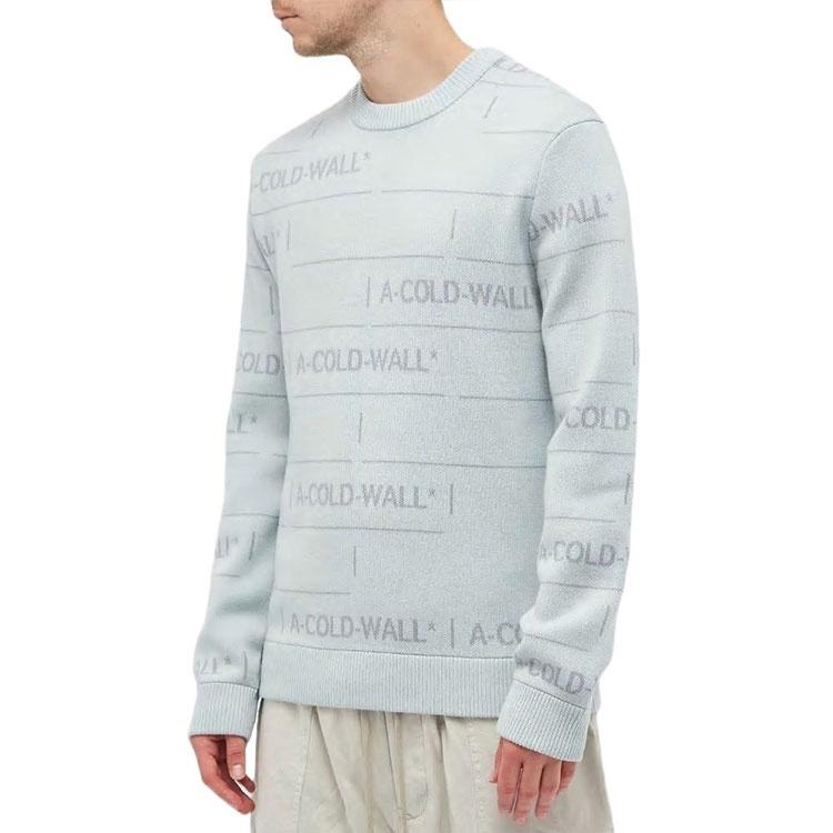 A-COLD-WALL* Chain Jacquard Knit Sweaters 'Ice Grey' Men's ACWMK031IC-GRY