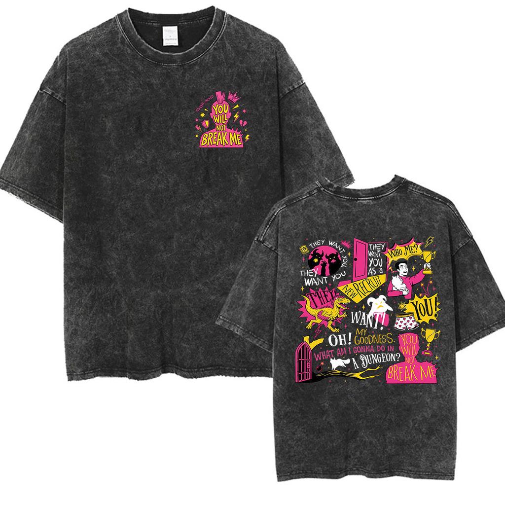 Hett Spel Dungeon Crawler Carl Vintage Tvättade T-shirts Prinsessamunk Rolig Katt Grafisk T-shirt Herr Dam Överdimensionerad Bomulls-T-shirt