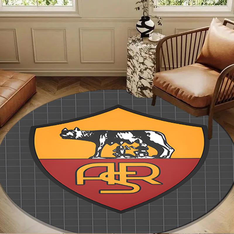 Football Club Emblem Round Rug for Livingroom,Bedroom, Palyroom, Chair Rug, Area rug, Circle Carpet, Large Size Fan Christmas gift