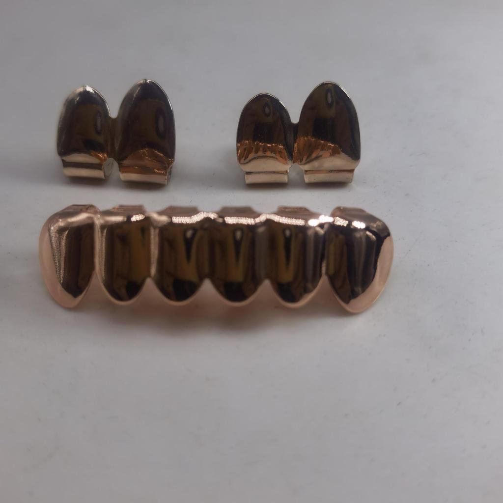 Set dinți falși dublu-față Hip-Hop de Halloween pentru bărbați și femei - Recuzită de scenă