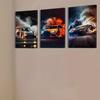 Cross-border Sports Car Sofa Wall Mural: Oil Canvas with Pine Wood Frame for Living Room or Bedroom