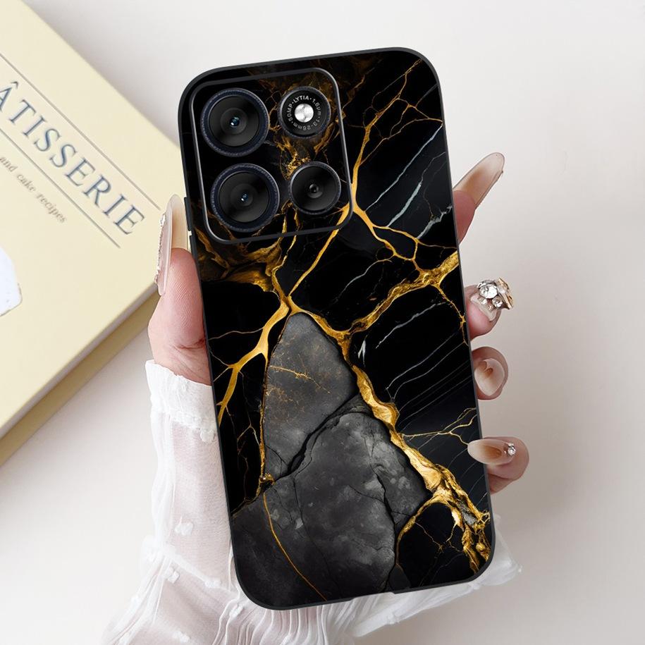 For Motorola Moto G86 G56 5G Case 2025 Fashion Flower Marble Sunset Capa Soft Silicone Phone Cover For MotoG56 MotoG86 5G Bumper