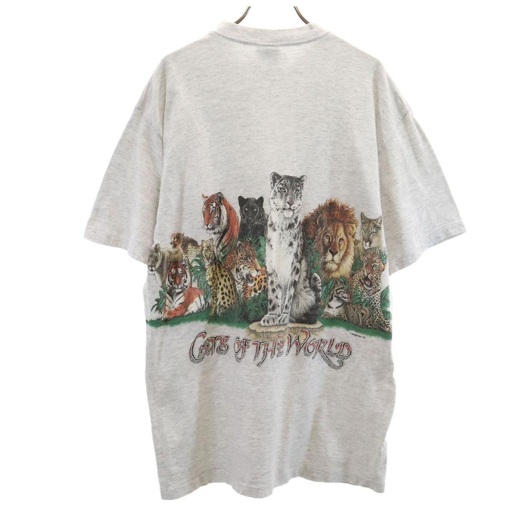 SIGNAL SPORTS 90s Made in USA Old animal Short sleeve T-shirt Men's Used