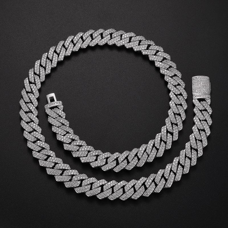 Stylish 18K Gold-Plated Cuban Chain for Men In-Stock with Zircon Copper Body - Bold Fashion Jewelry