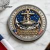 Moneta Souvenir Rotonda Challenge Coin Guardiani del Mare, Stavano di Guardia Moneta da Collezione Incisa su Entrambi i Lati Regalo per Veterano della Marina