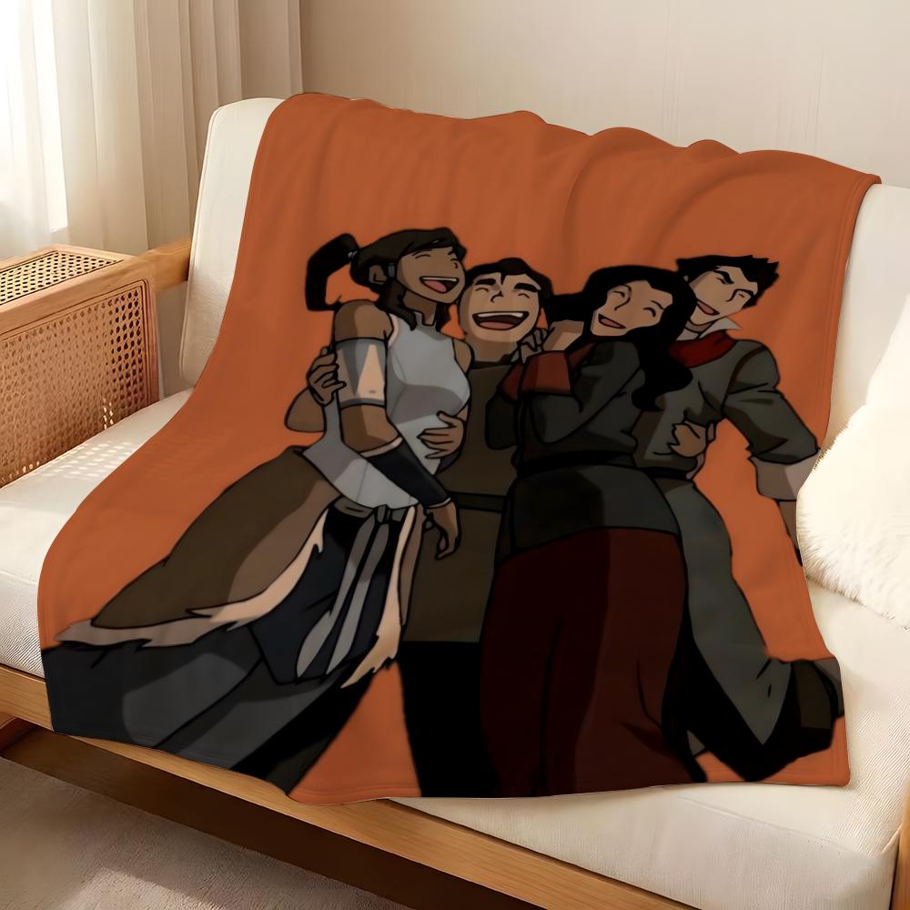 Animation T-The L-Legend O-Of K-Korra Throw Flannel Blanket, Soft Warm, Durable & Washable Cute Cool