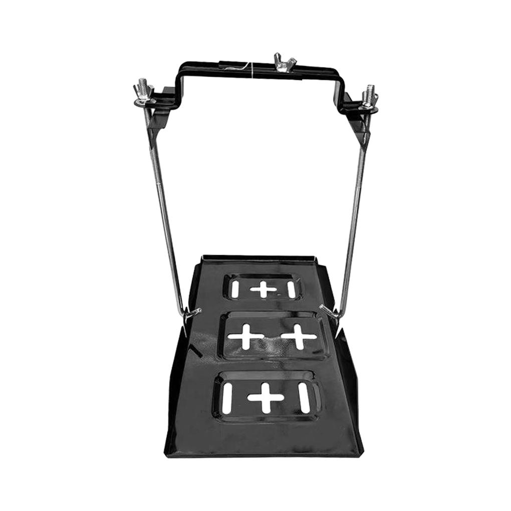 

Black Adjustable Battery Tray For Auto Sturdy Structure Wide Applications Groove Battery Tray Portable Durable Universal