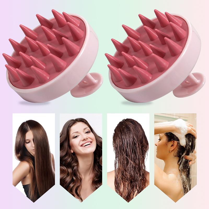 Silicone Shampoo Brush Head Scalp Massage Comb Hair Washing Comb Body Massage Brush Bath Shower Brush Salon Hairdressing Tool
