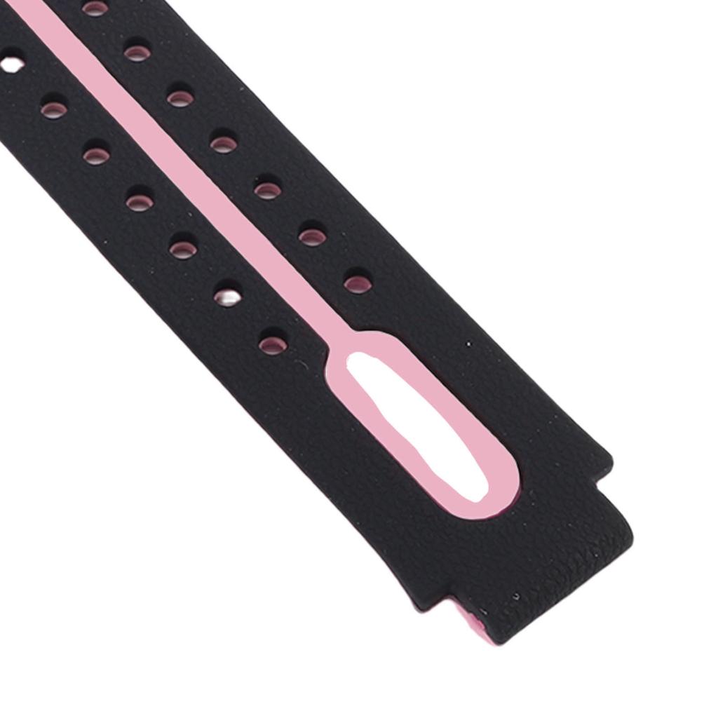 15mm Kids Smart Watch Strap Water Proof Silicone Watch Band with Stainless Steel Buckle for Sports Pink