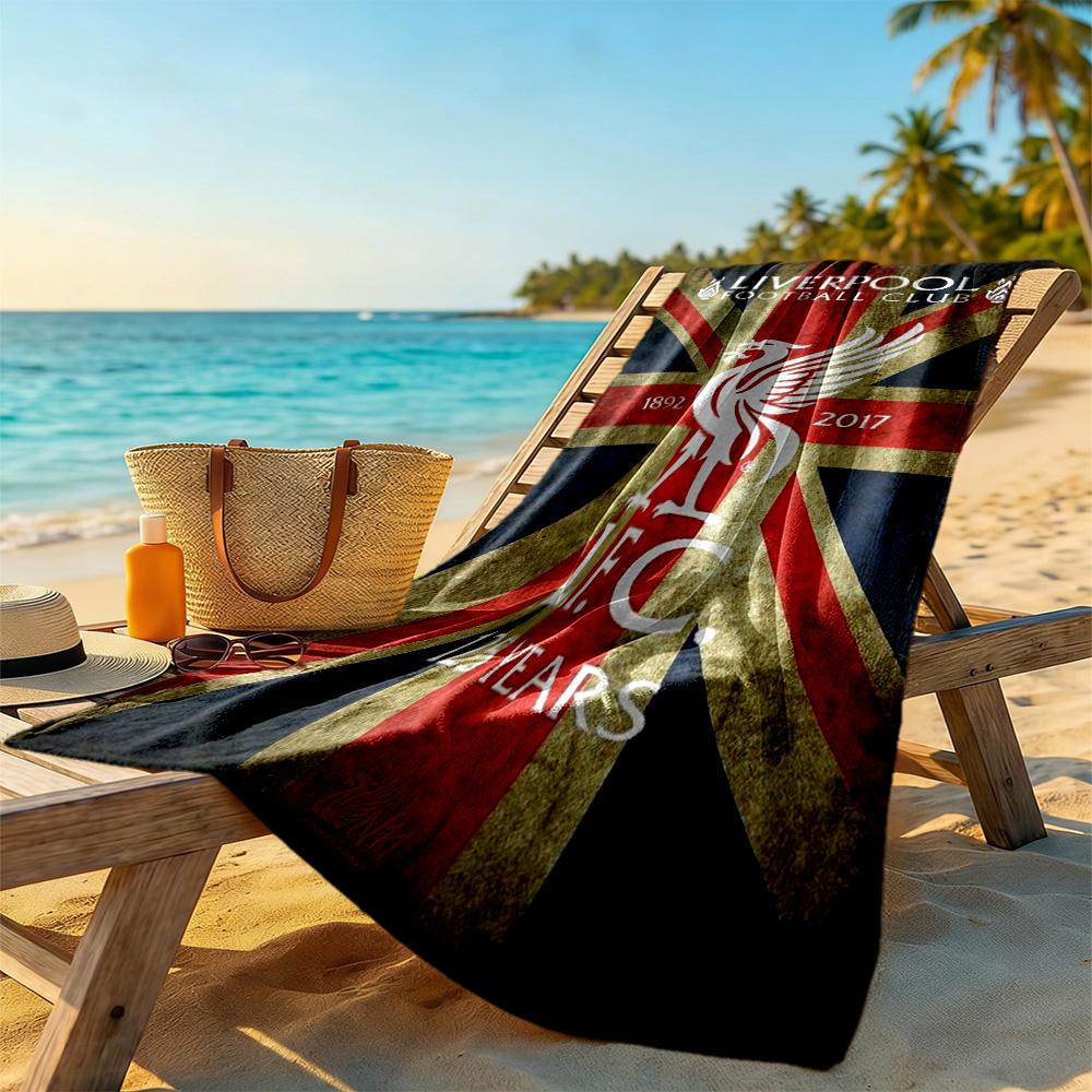 Liverpool Beach Towel High Absorbency Quick-Dry Comfortable Lightweight for Traveling Yoga Camping and Swimming