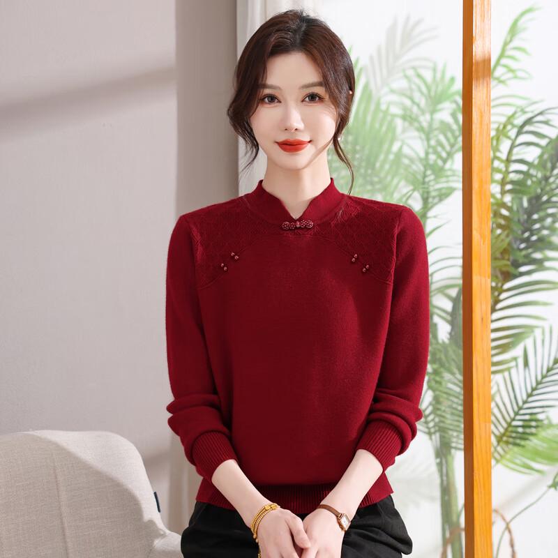 Xiaofu Women's 2025 Autumn/Winter Fleece-Lined Knitted Sweater