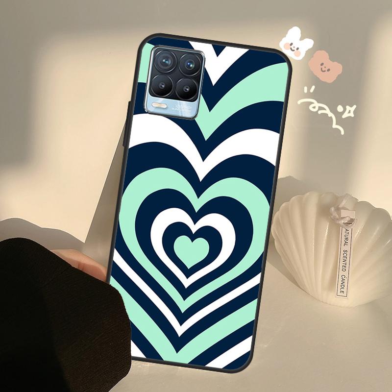 Latte Love Tunnel Brown Heart Case For Realme C75 C63 C61 C55 C51 C53 C25 C65 C67 C71 11 12 13 14 15 Pro Plus GT6 GT7 Pro