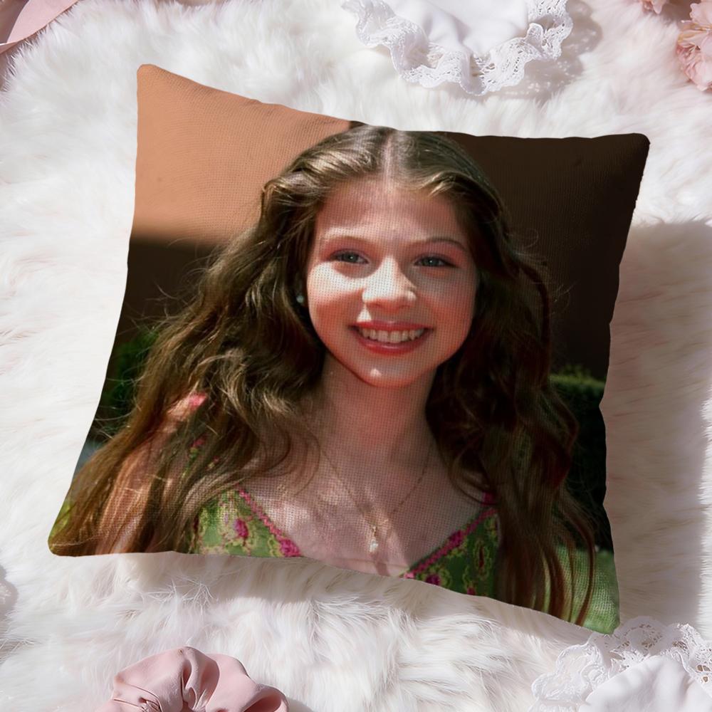 M-Michelle T-Trachtenberg Cushion Cover Premium Comfort Reversible Pillow Cove -Two In One Design for Any Room & Car Interior
