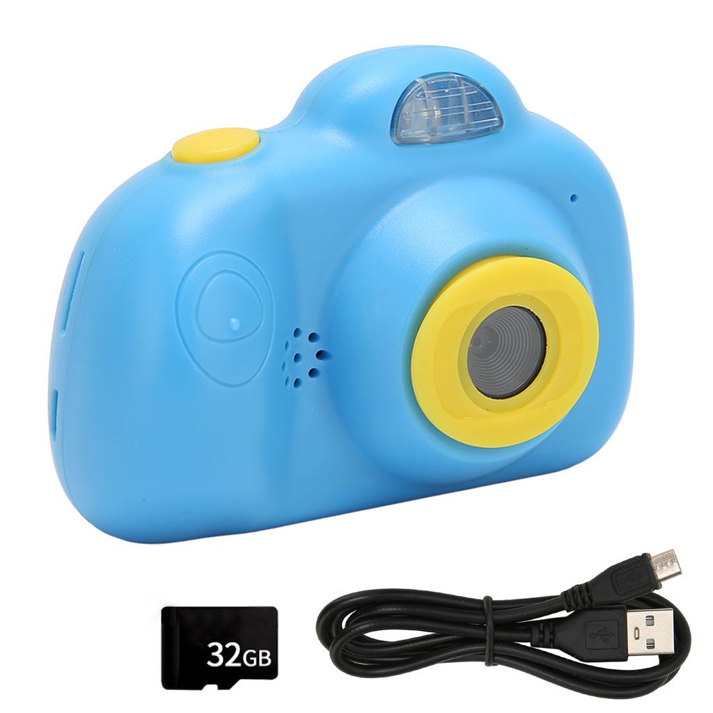 Kids Selfie Camera 2.4 Inches Rechargeable Kids Digital Toy Camera with Storage Card for 3 To 12