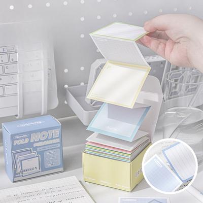 120listů Simplicity Journal Memo Pad Creative Candy Color Odtrhávací samolepící lístek Prázdný horizontální poznámkový blok Studentské potřeby